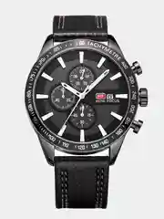 Черный мужские наручные часы Mini Focus MF0029G с хронографом, в подарочной упаковке