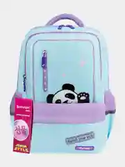 Рюкзак школьный Brauberg Star, 1 отделение, 5 карманов, Friendly panda, голубой,270667