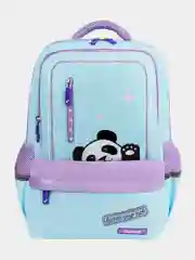 Рюкзак школьный Brauberg Star, 1 отделение, 5 карманов, Friendly panda, голубой,270667