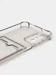 Черный чехол противоударный Xiaomi Redmi Note 10, 10S, Poco M5s, прозрачный, с карманом для карты