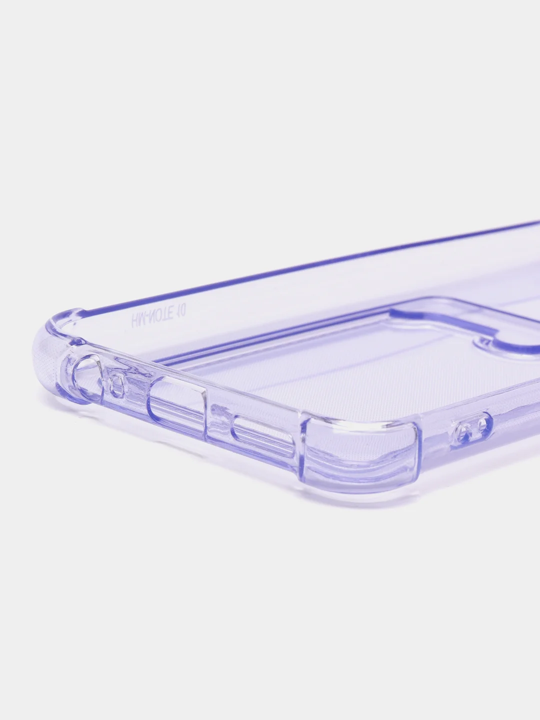 Лавандовый чехол противоударный Xiaomi Redmi Note 10, 10S, Poco M5s, прозрачный, с карманом для карты