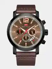 Коричневый мужские наручные часы Mini Focus MF0086G с хронографом, в подарочной упаковке