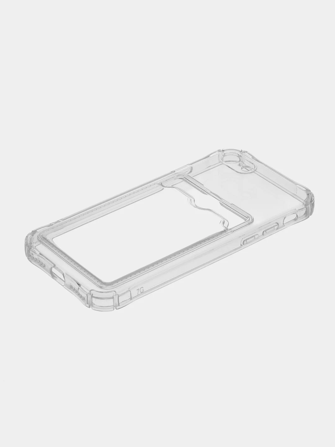 Прозрачный чехол для iPhone 7/8 Plus/XR/11/12/13/Pro/Pro Max, силиконовый, с карманом для карт