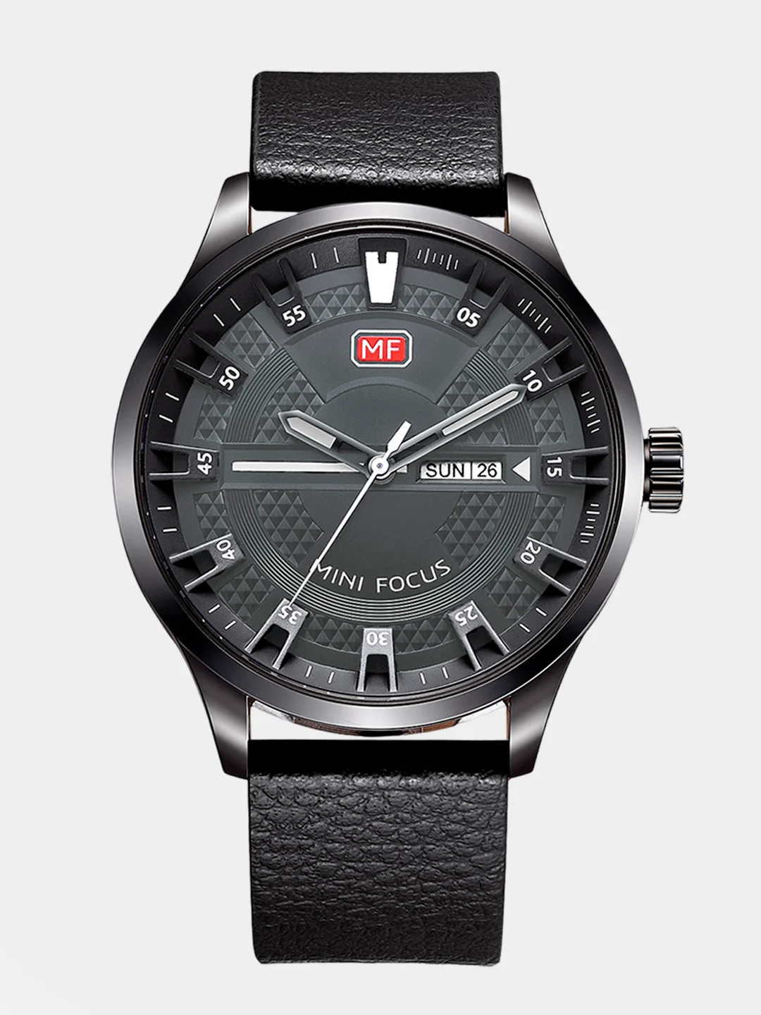 Серый мужские наручные часы Mini Focus MF0028G с календарём, в подарочной упаковке
