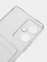 Ударопрочный прозрачный чехол с карманом для карт на TECNO Camon 19, 19 Pro, 19 Neo