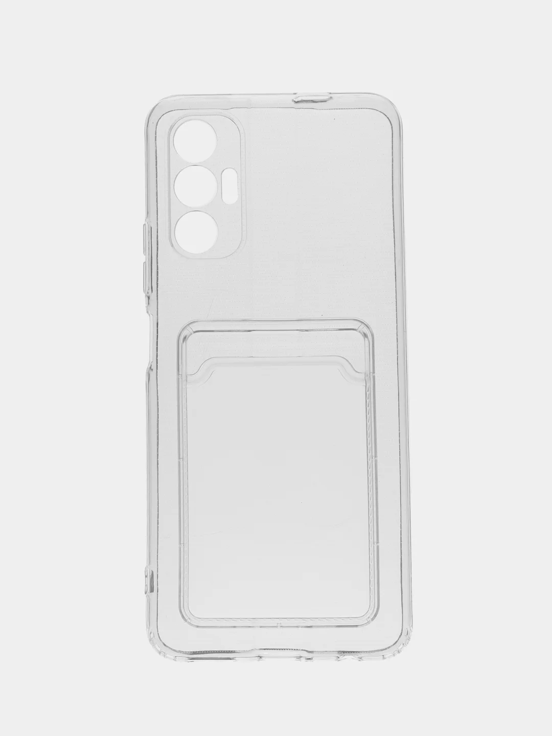 Чехол с карманом для карт на TECNO Pova Neo, Pova Neo 2, Pova 3, прозрачный, ударопрочный