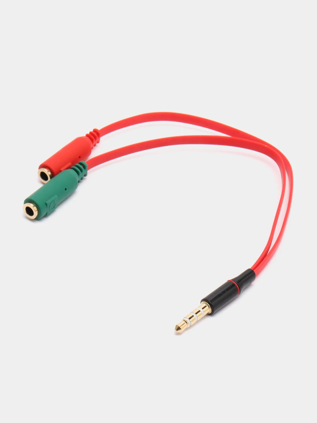 Красный аудио кабель-разветвитель для микрофона и наушников, 2*3.5 jack 3.5, 4pin jack