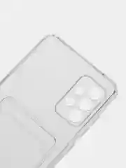 Ударопрочный прозрачный чехол с карманом для карт на Samsung A71, A72, A73