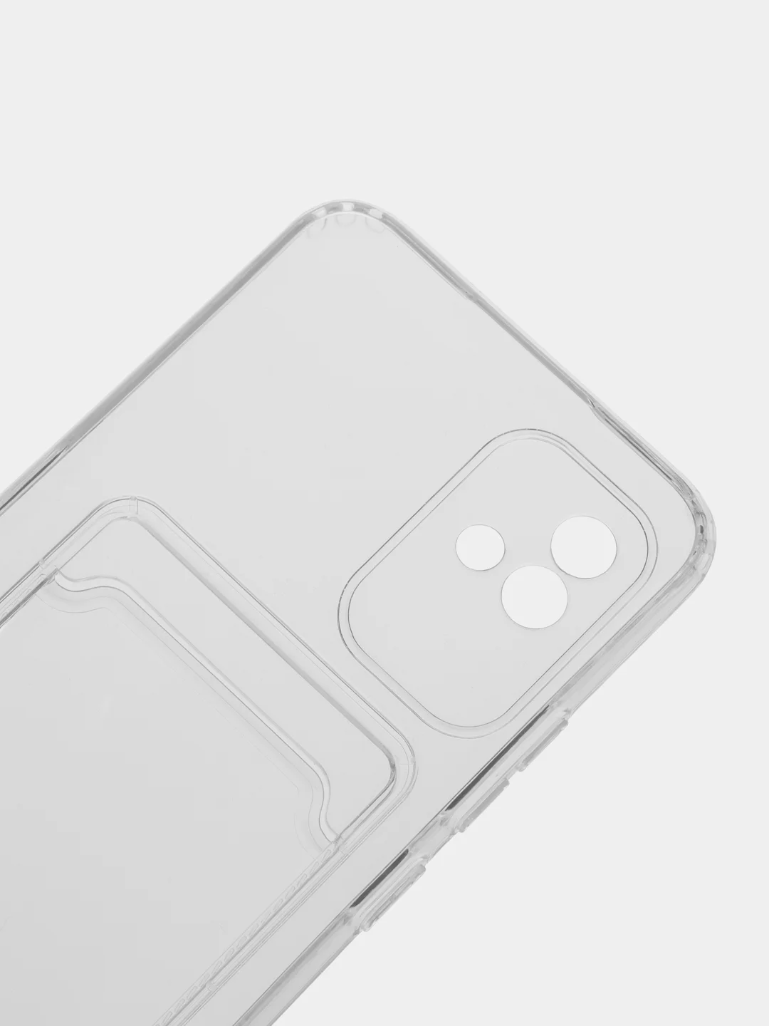 Ударопрочный прозрачный чехол с карманом для карт на Realme Narzo 50A, 50i