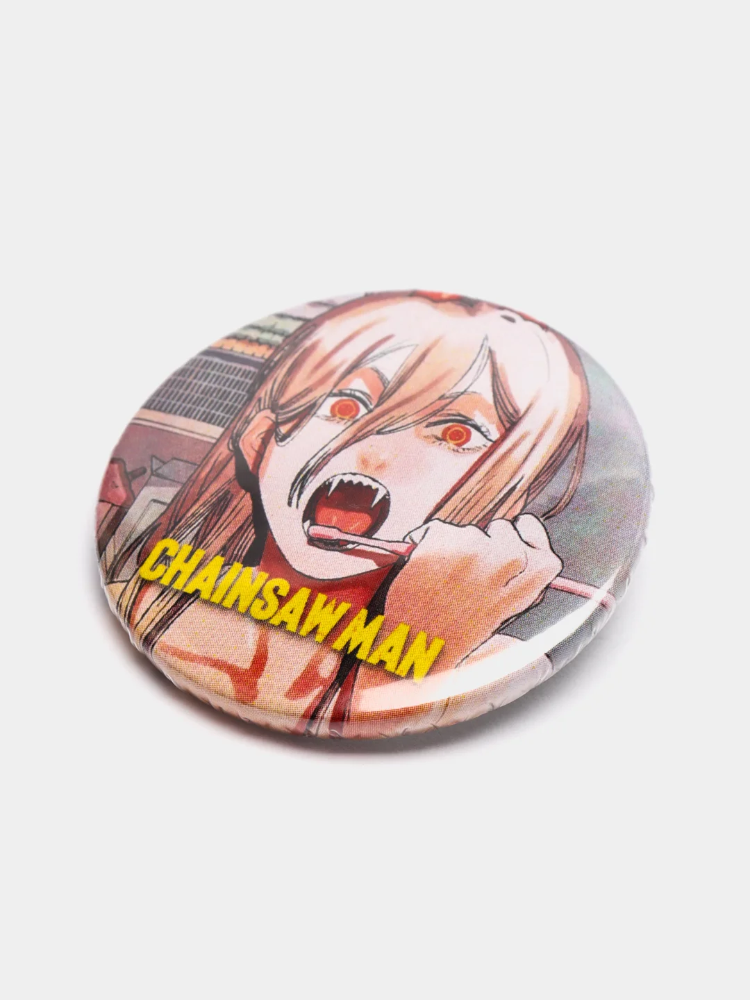 Желтый значки аниме "Человек-бензопила" (Chainsaw Man)