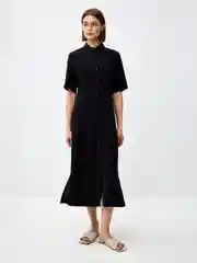 Черный платье женское Sela из костюмной ткани