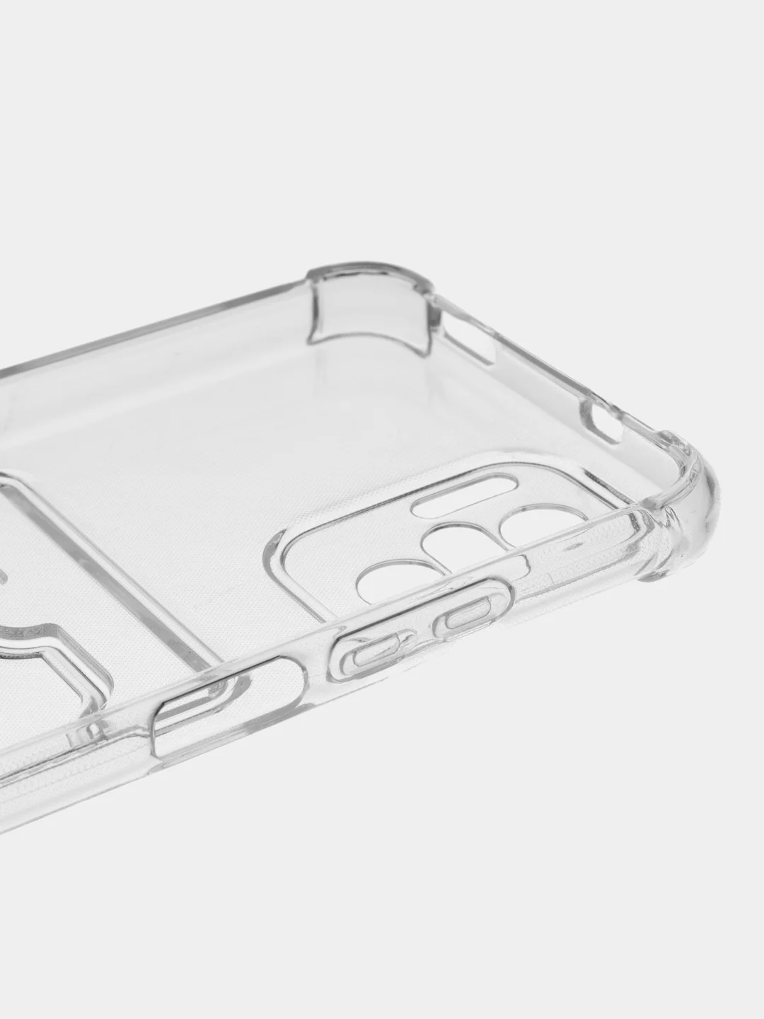 Прозрачный чехол противоударный Xiaomi Redmi Note 10, 10S, Poco M5s, прозрачный, с карманом для карты