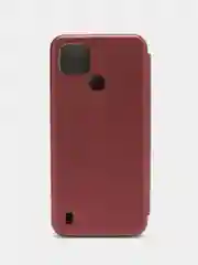 Багровый чехол-книжка для Realme C21 / C21Y