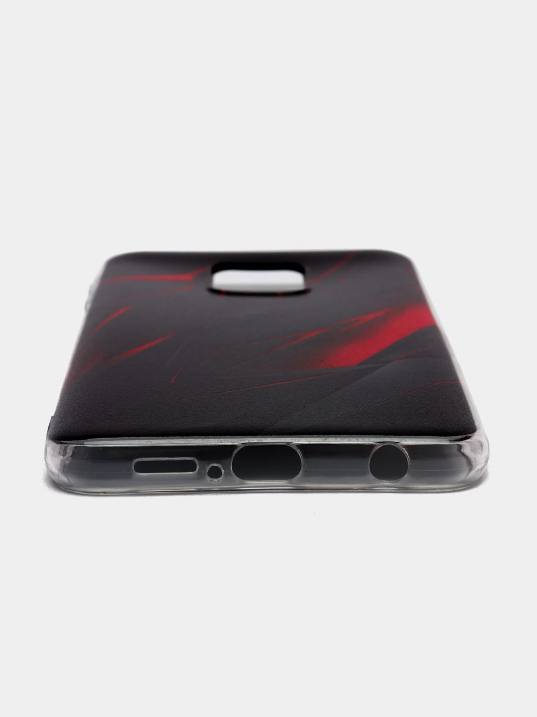 Красный чехол на Xiaomi Redmi Note 9S/9 Pro / Сяоми Редми Нот 9S/9 Про прозрачный, с рисунком