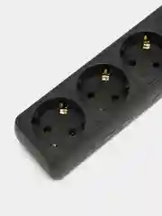 Черный удлинитель с выключателем Perfeo Powermate, 3 розетки