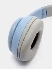 Голубой беспроводные наушники светящиеся ушки кошки MZ-P47 Bluetooth 5.0 с микрофоном, FM SD Mp3