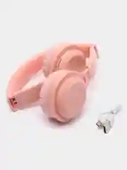 Розовый беспроводные наушники Y08 Bluetooth 5.0 с микрофоном, FM SD Mp3