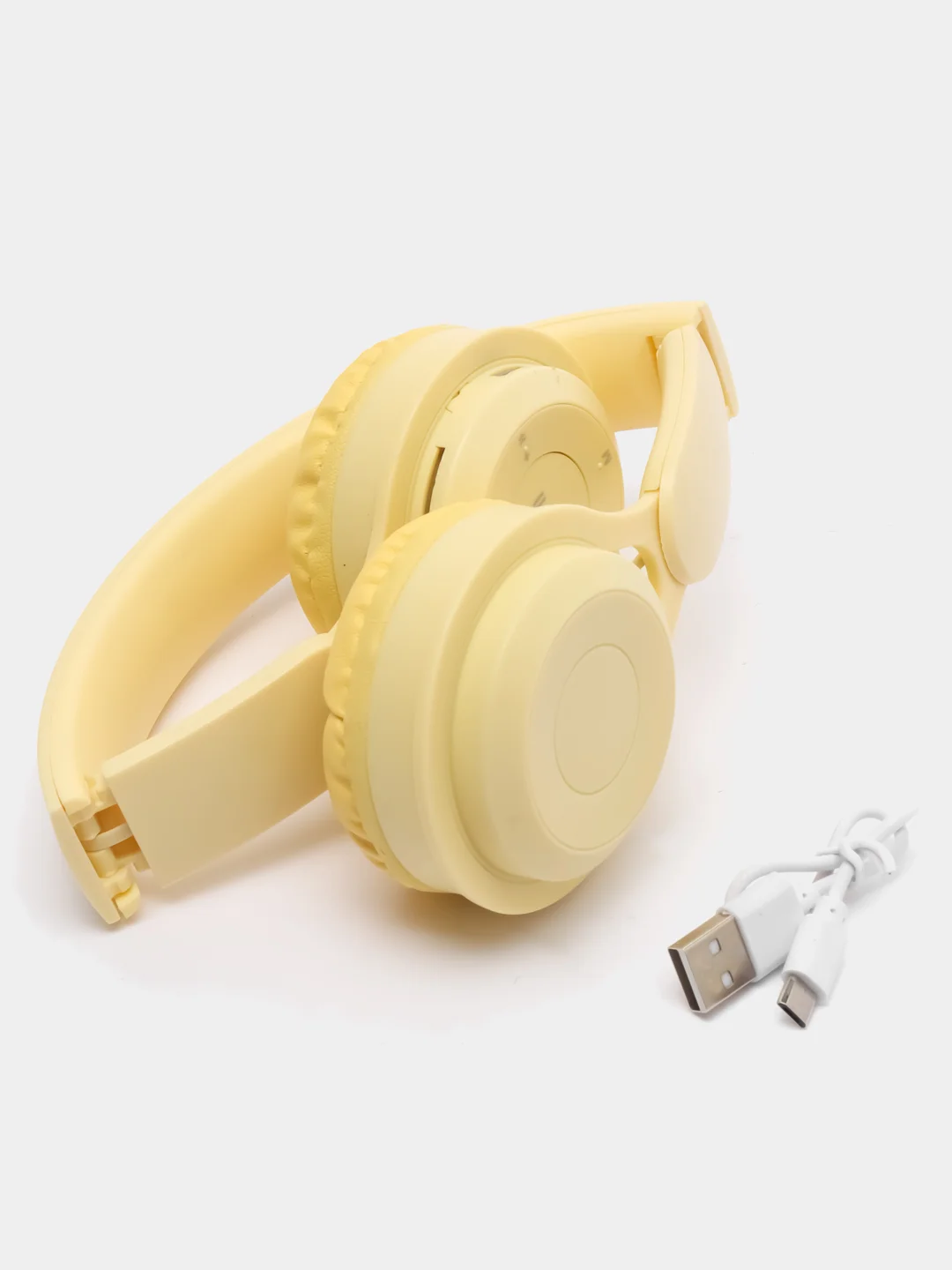Желтый беспроводные наушники Y08 Bluetooth 5.0 с микрофоном, FM SD Mp3