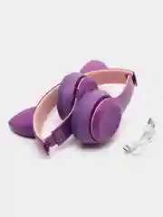 Фиолетовый беспроводные наушники светящиеся ушки кошки MZ-P47 Bluetooth 5.0 с микрофоном, FM SD Mp3