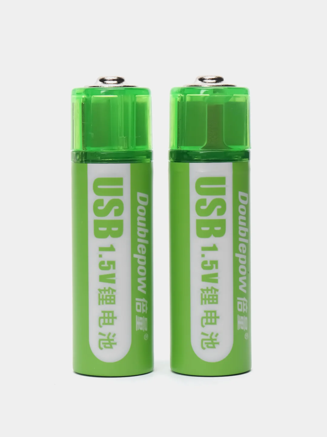 Зеленый батарейка аккумуляторная USB литиевая АА 1800 mAh 1.5V перезаряжаемая