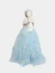 Голубой большая шарнирная кукла, поющая, 60 см