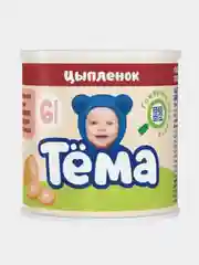 Пюре детское Тема, с цыплёнком, с 6 месяцев, 6 штук по 90 г