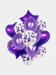 Фиолетовый набор шаров, 14 штук