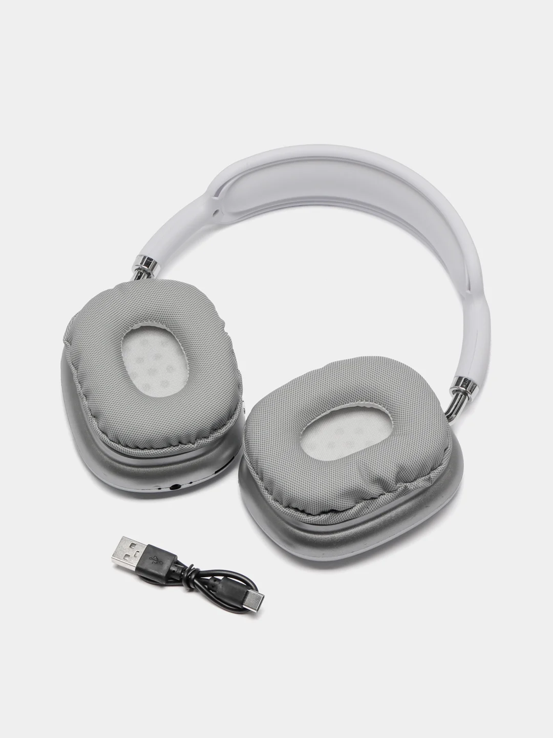 Белый беспроводные наушники P9 Bluetooth 5.0 с микрофоном, FM SD Mp3