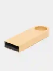 Золотой флешка USB 2.0, 5 объёмов, металлическая