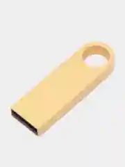 Золотой флешка USB 2.0, 5 объёмов, металлическая