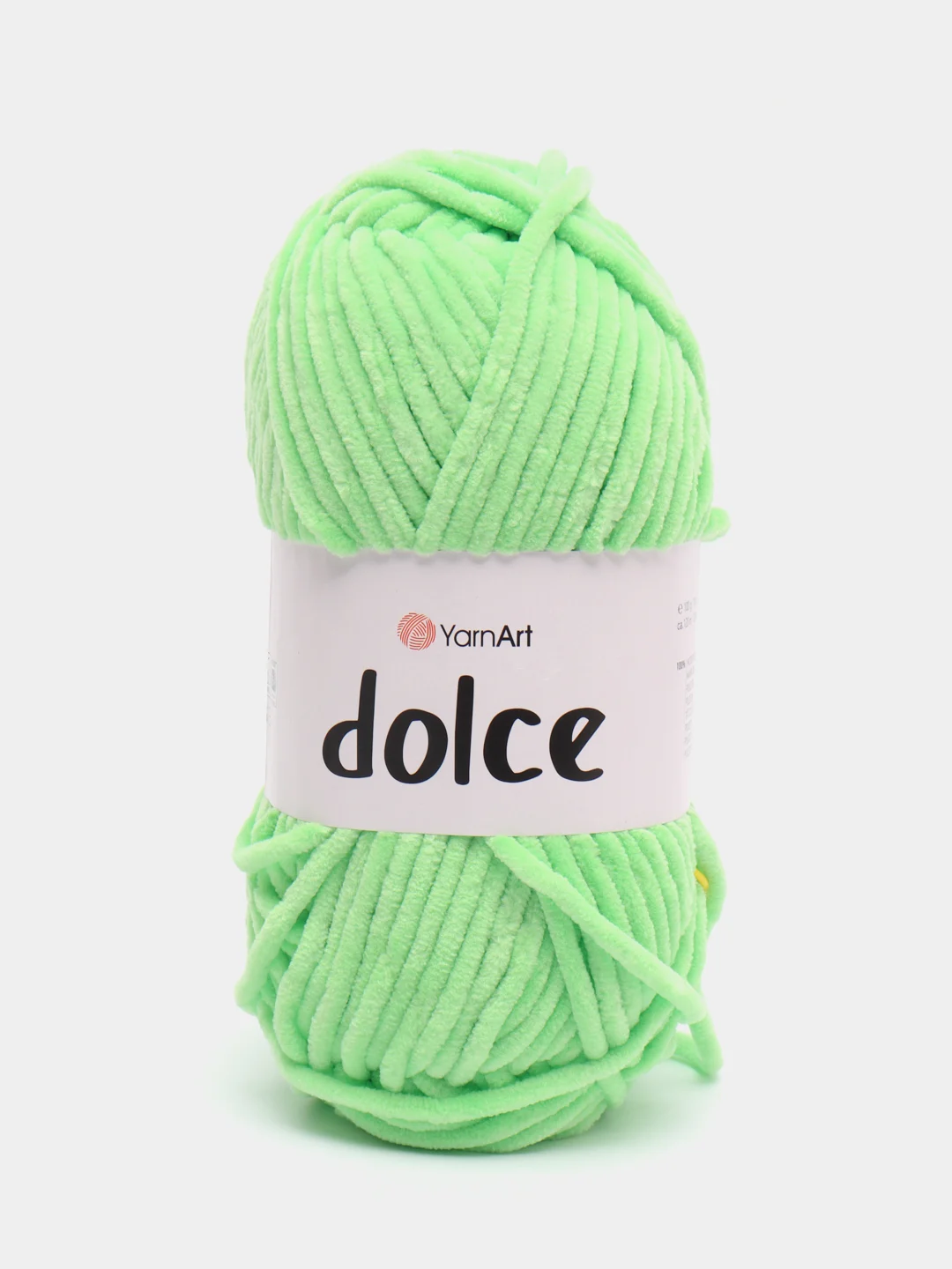 Лайм пряжа Плюшевая YarnArt Dolce 100% Микрополиэстер 100г 120м (Велюровая ЯрнАрт Долче)