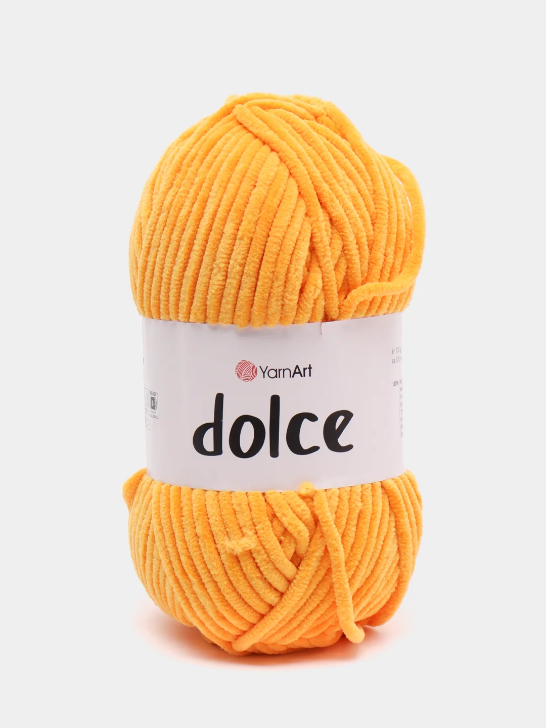 Светло-оранжевый пряжа Плюшевая YarnArt Dolce 100% Микрополиэстер 100г 120м (Велюровая ЯрнАрт Долче)