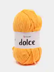 Светло-оранжевый пряжа Плюшевая YarnArt Dolce 100% Микрополиэстер 100г 120м (Велюровая ЯрнАрт Долче)