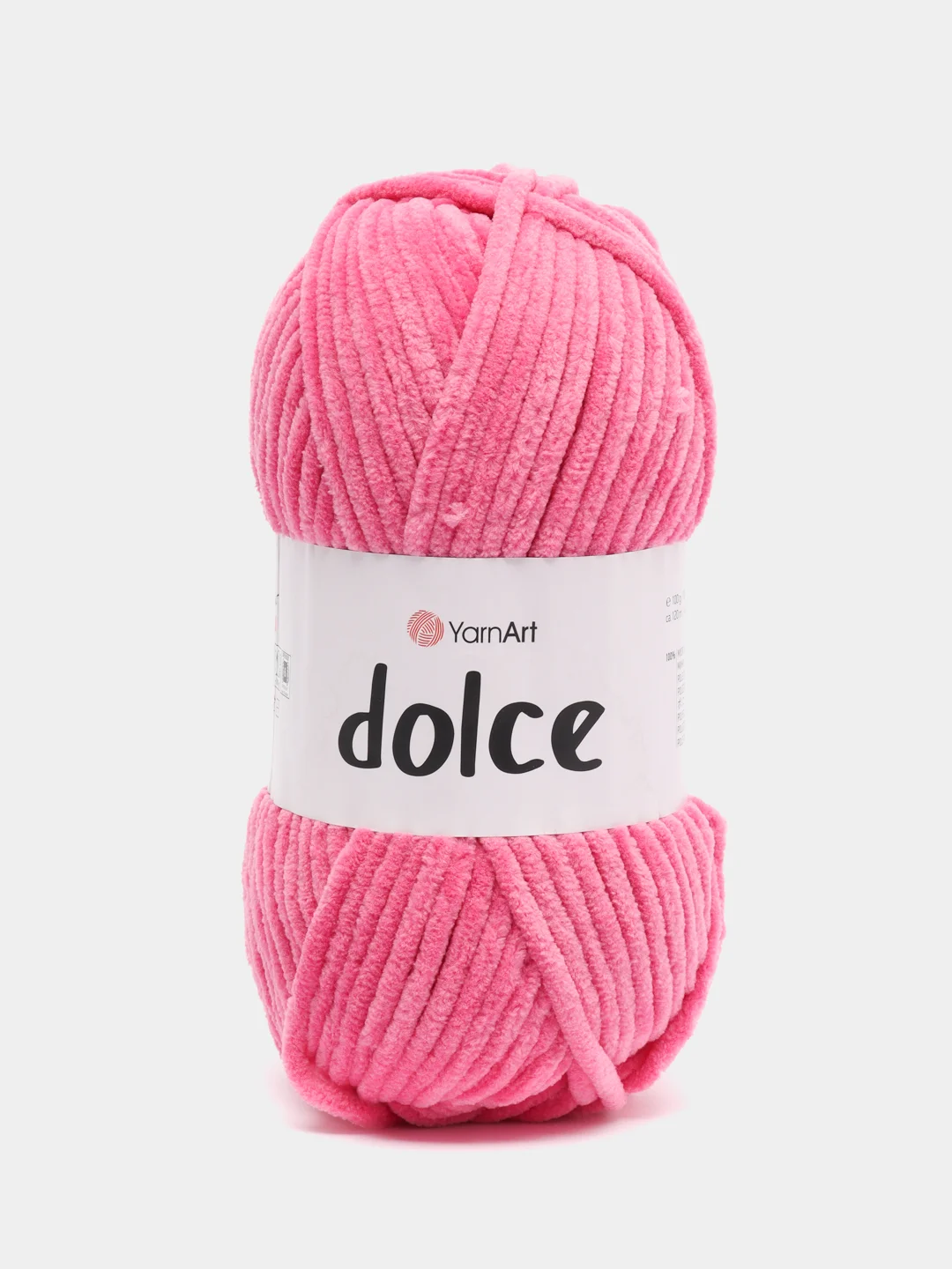 Тёмно-розовый пряжа Плюшевая YarnArt Dolce 100% Микрополиэстер 100г 120м (Велюровая ЯрнАрт Долче)