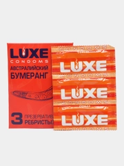 Презервативы LUXE Австралийский Бумеранг (Мандарин), ребристый, 3 штуки