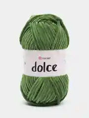 Тёмно-зелёный пряжа Плюшевая YarnArt Dolce 100% Микрополиэстер 100г 120м (Велюровая ЯрнАрт Долче)