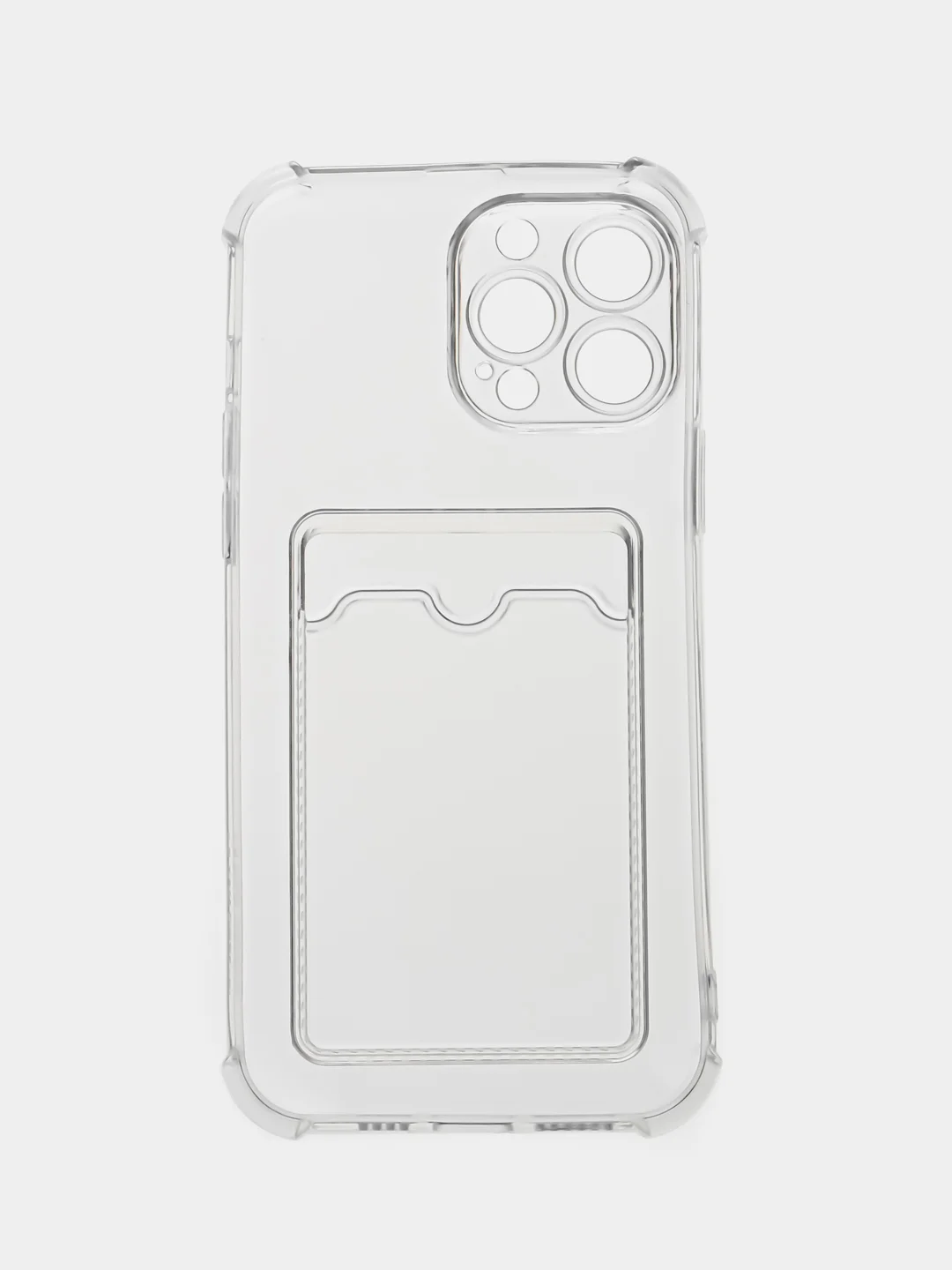 Чехол с карманом для карт iPhone 11/XR/12/13/XS/6s/7/8/SE/Pro/Max/Plus/mini, силиконовый