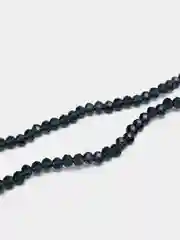 Индиго стеклянные бусины "Рондели", на нити, 4 мм