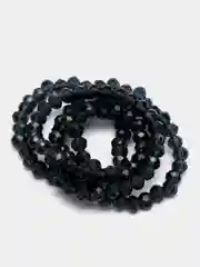 Индиго стеклянные бусины "Рондели", на нити, 4 мм