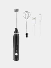 Мини-миксер USB Speed Adjustable Milk Frother капучинатор для молока с двумя венчиками
