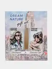 Голубой подарочный набор для женщин Dream Nature: шампунь, гель для душа