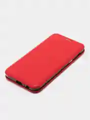 Красный чехол-книжка для Samsung Galaxy J6, Самсунг J 6, экокожа