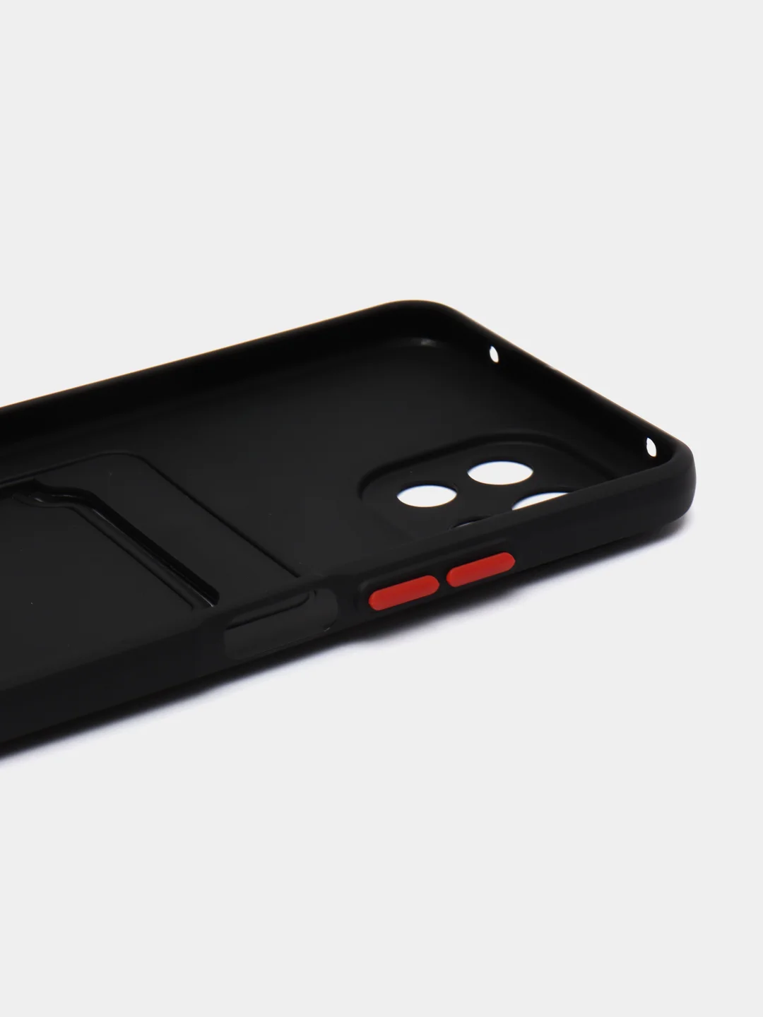 Черный чехол силиконовый для Xiaomi Mi 11 Lite, (Сяоми Ми 11 Лайт), с карман для карт, прозрачный