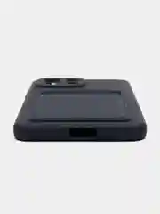 Темно-синий чехол силиконовый для Xiaomi Mi 11 Lite, (Сяоми Ми 11 Лайт), с карман для карт, прозрачный