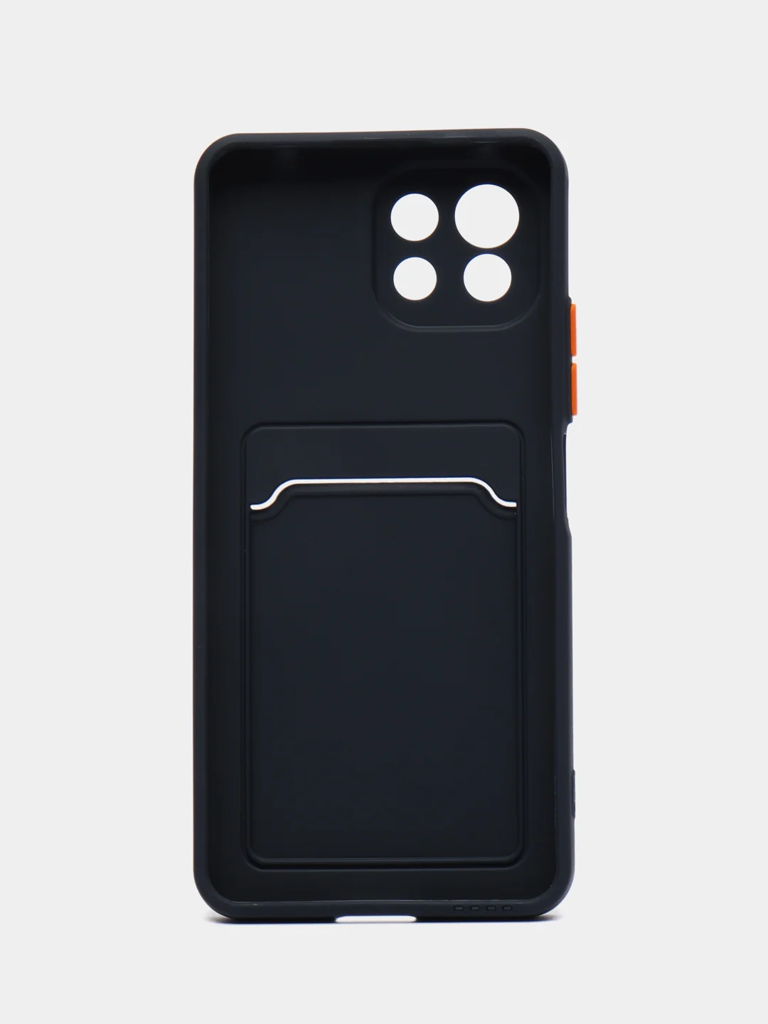 Темно-синий чехол силиконовый для Xiaomi Mi 11 Lite, (Сяоми Ми 11 Лайт), с карман для карт, прозрачный