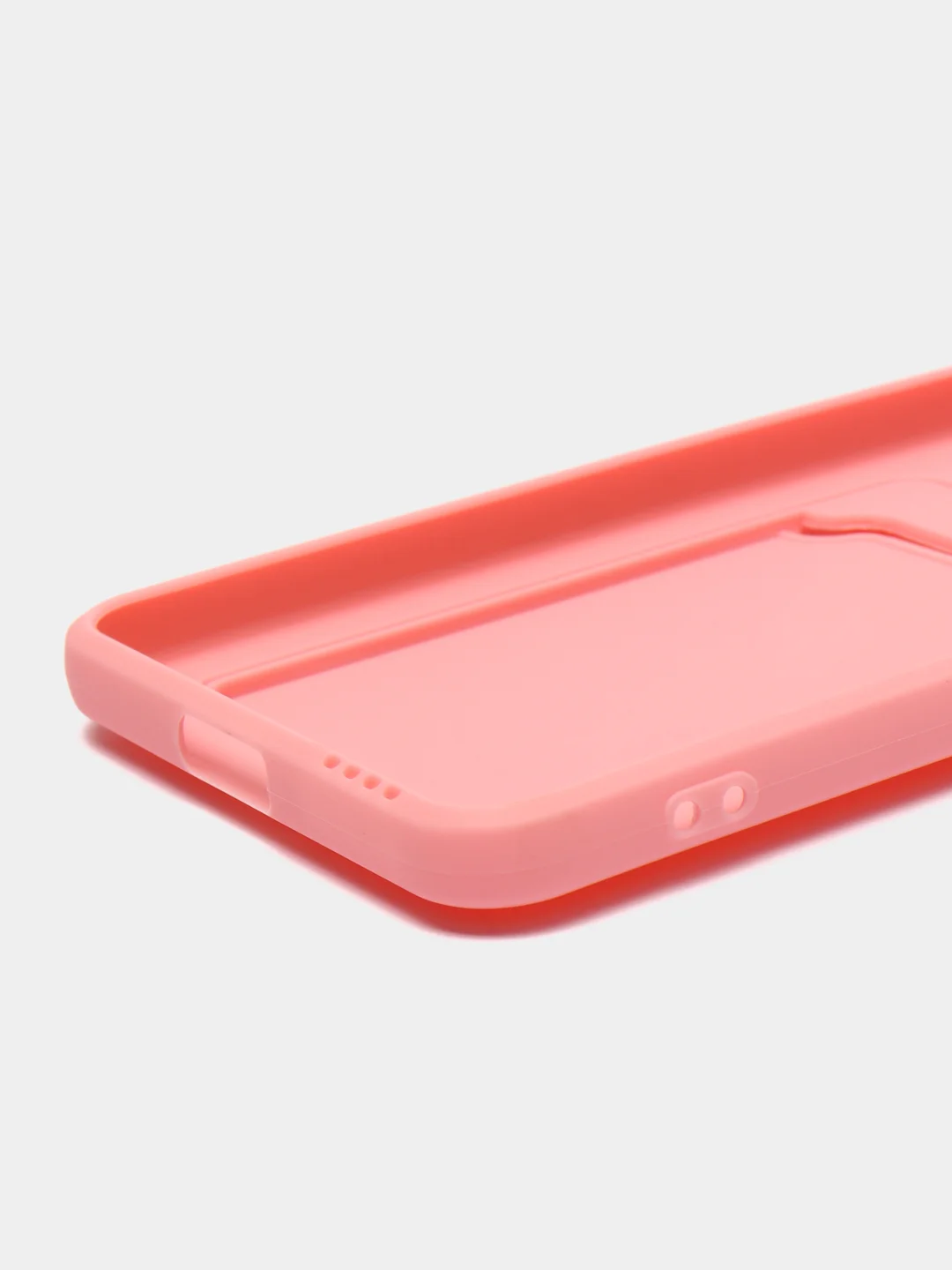 Пудровый чехол силиконовый для Xiaomi Mi 11 Lite, (Сяоми Ми 11 Лайт), с карман для карт, прозрачный
