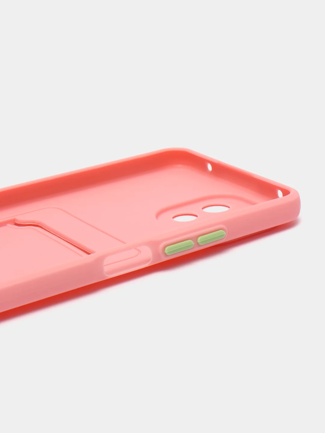 Пудровый чехол силиконовый для Xiaomi Mi 11 Lite, (Сяоми Ми 11 Лайт), с карман для карт, прозрачный