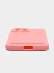 Пудровый чехол силиконовый для Xiaomi Mi 11 Lite, (Сяоми Ми 11 Лайт), с карман для карт, прозрачный