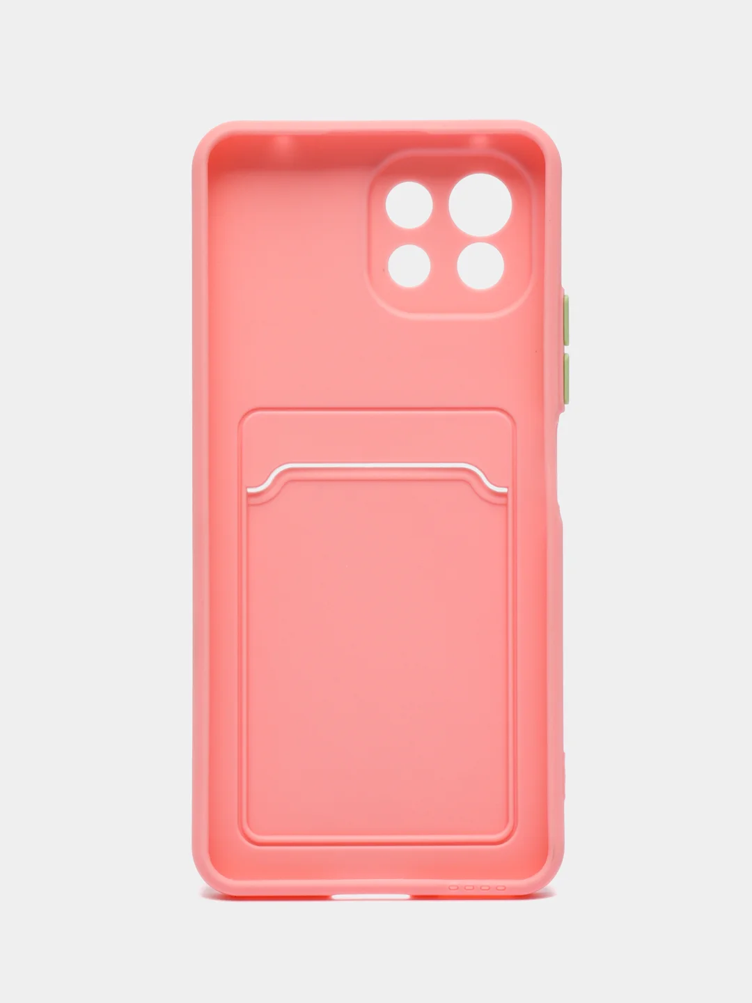 Пудровый чехол силиконовый для Xiaomi Mi 11 Lite, (Сяоми Ми 11 Лайт), с карман для карт, прозрачный
