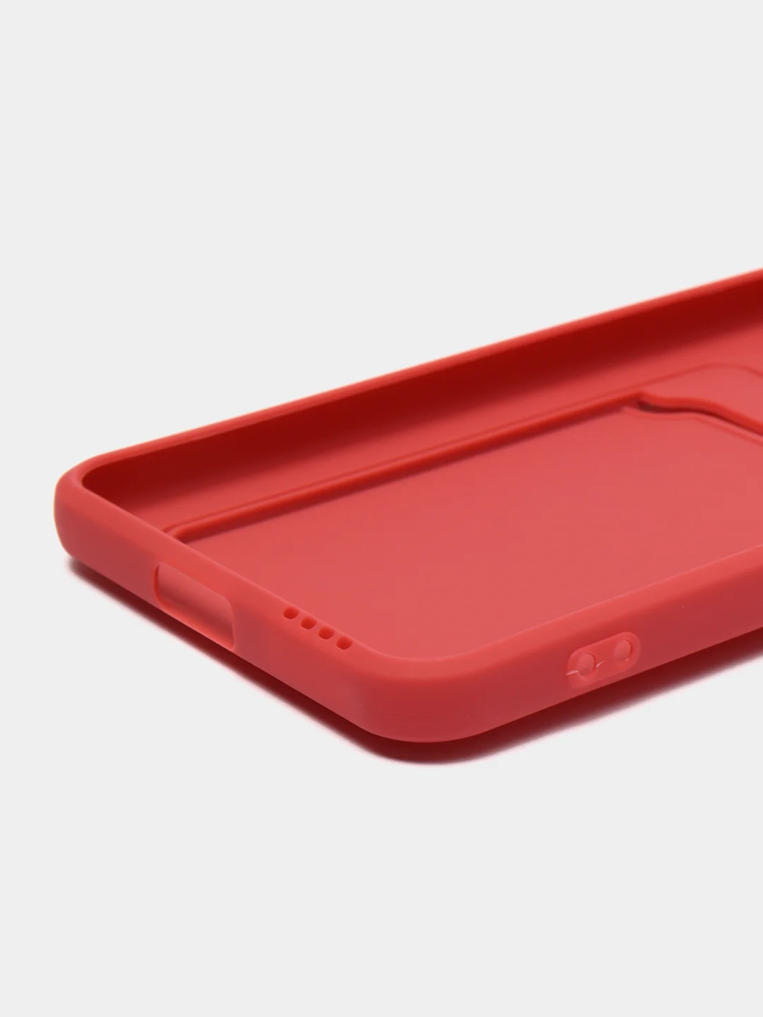 Коралловый чехол силиконовый для Xiaomi Mi 11 Lite, (Сяоми Ми 11 Лайт), с карман для карт, прозрачный